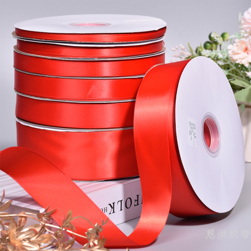 large red 0.6-5.0cm single-sided high density polyester ribbon gift box packaging bow handmade bouquet