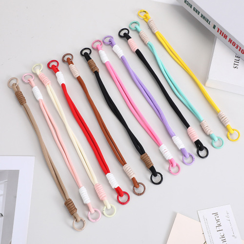 新款打结编织手机挂绳多巴胺配色手机挂绳结实耐用防丢手机链批发