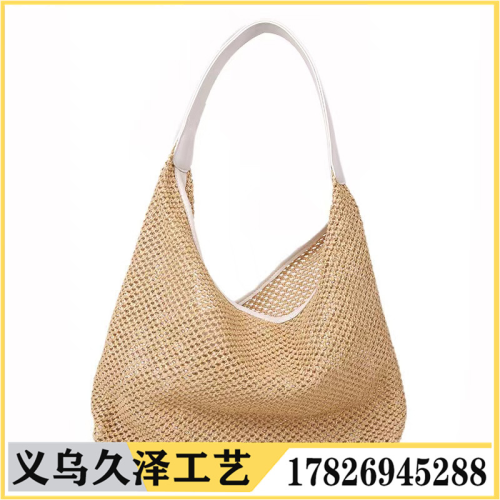Popular Women‘s Portable Woven Bag Fashionable Stylish Shoulder Bag Seaside Travel Beach Straw Bag