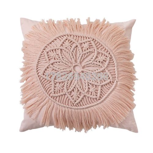 nordic hand-woven flower tassel pillow cushion living room bedroom sofa villa sample room decorative pillow