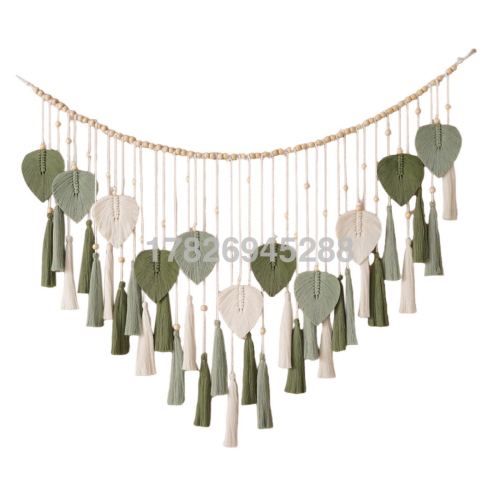 new nordic style home wall hanging hand-woven leaf tapestry room wall hanging ornaments homestay hotel wall decorations