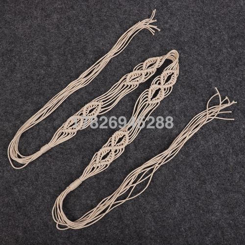 personality handmade cotton string woven long belt waist chain can be customized