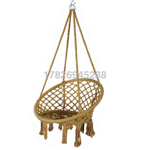 hand-woven courtyard swing cradle leisure indoor glider nordic style outdoor camping hammock