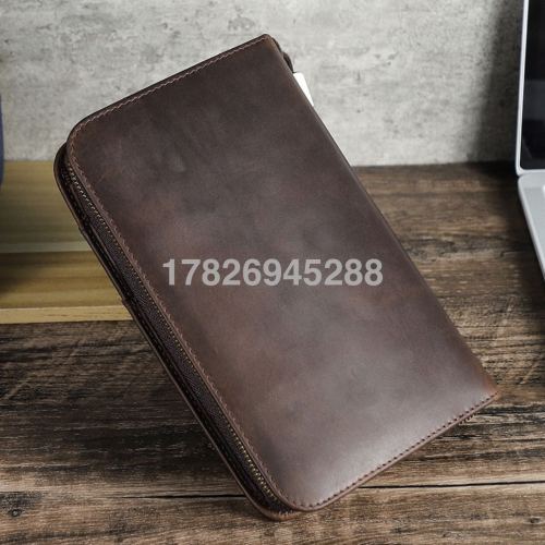 retro leather multi-functional eight-position watch bag travel portable with wrist strap leather mechanical watch storage box