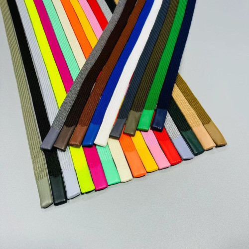 运动裤腰绳 卫衣帽子抽绳 彩色滴胶头空心扁带绳 休闲裤系腰绳子