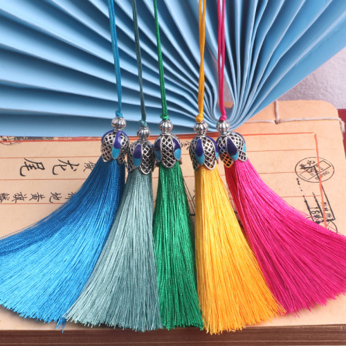 景泰蓝流苏穗子皇冠帽流苏垂直冰丝穗服饰书签吊穗手机壳流苏批发