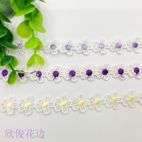 Spot Factory Direct Sales Water Soluble Lace Color Lace Little Flower Headdress Clothing Accessories