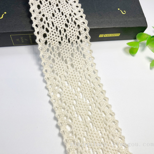 factory direct stock 4.3cm cotton lace cotton lace bilateral lace