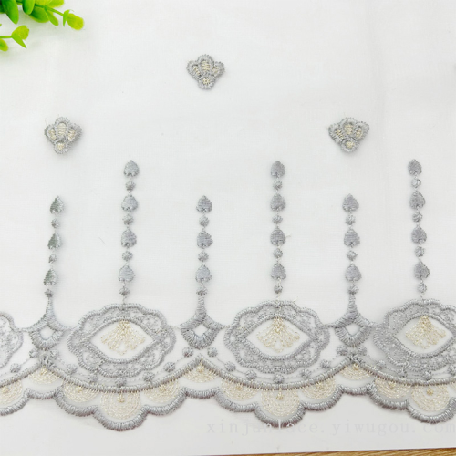 spot lace factory direct sales mesh embroidery polyester air conditioning lace color lace