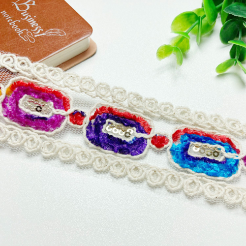 lace embroidery water soluble lace rope embroidered edge colorful lace clothing accessories factory direct sales