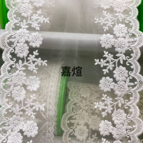 popular 18cm cotton embroidery lace， headwear hair ring bow diy clothing sccessories