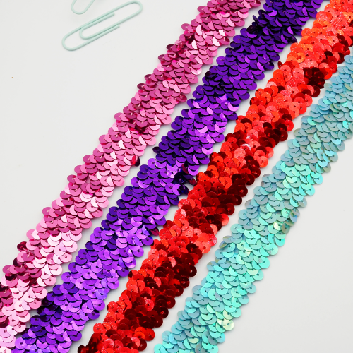 three rows of sequin lace factory direct sales starting from 3000 meters order in stock color variety clothing accessories
