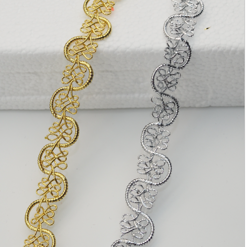 factory direct supply gold and silver silk lace retail wholesale non-elastic spot order accessories lace