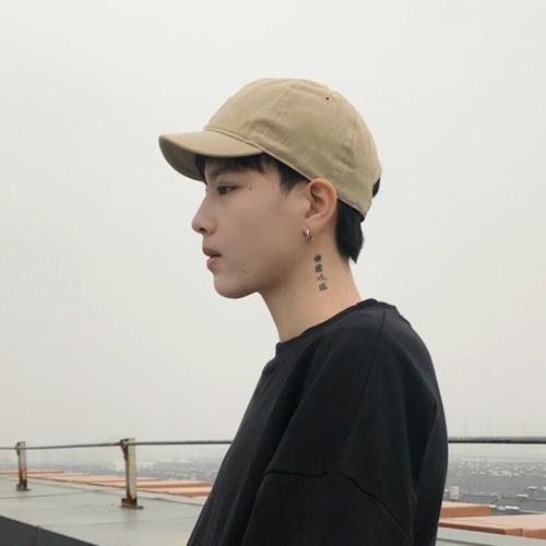 short brim american retro solid color hat men‘s trendy couple soft top comfortable skin-friendly baseball cap male baseball cap men