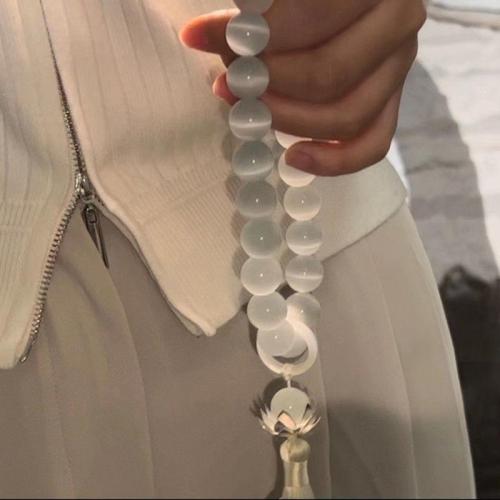 same style white opal niche hand-held tai cui han clothing tassel ancient style men‘s and women‘s ancient style handheld bracelet beads string