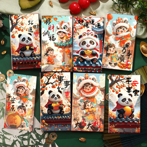 new 2025 colorful national fashion cartoon red envelope snake year creative spring festival new year gift seal small size red envelope