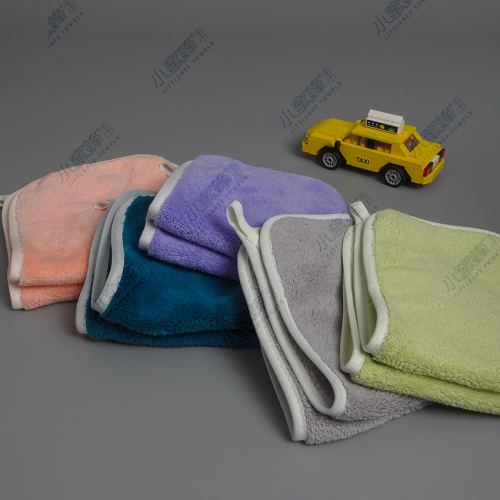 one piece dropshipping factory direct sales warp knitted coral velvet plain square towel bee towel item no.： 101