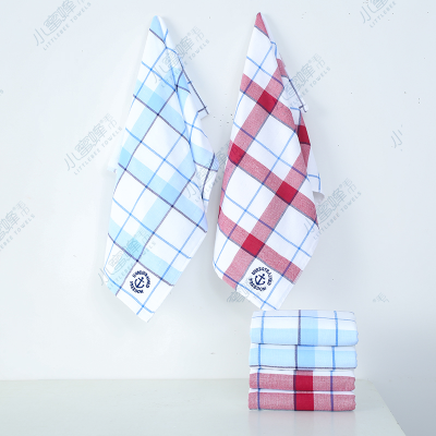 Solid Color Gauze Terry Towel Small Plaid Unique Dyed Towel Bee Towel Item No.: 601