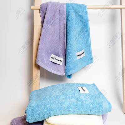 Ribbon Plain Pure Cotton Bath Towel Adult Bathing Bath Towel Super Soft Gift Set