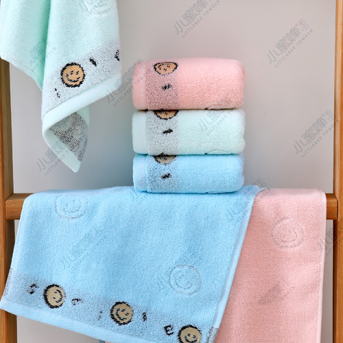 gauze terry jacquard small towel children‘s face towel small bee children‘s towel item no： 210