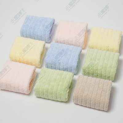 One Piece Dropshipping Factory Direct Sales Coral Fleece Striped Towel Bee Towel Item No.: 109