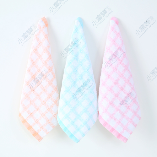 factory direct checkered baby face wash fart towel bee towel item no： 110