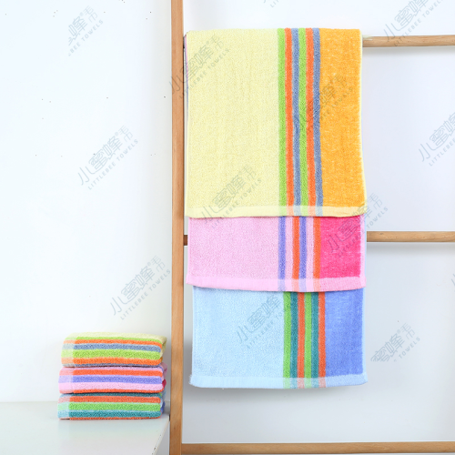 stall 14 cotton yarn-dyed towel one flower pattern bee towel item no： 300