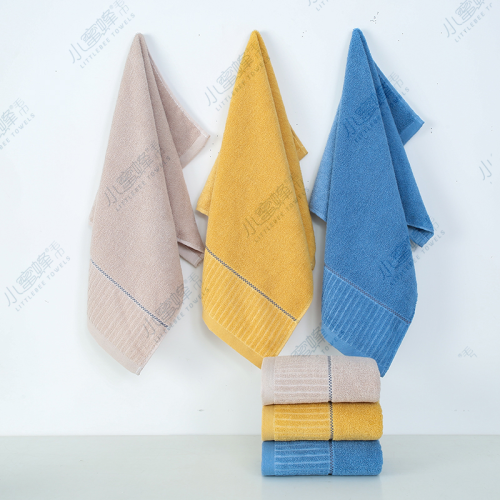 solid color jacquard broken towel hair labor protection towel bee towel item no： 303