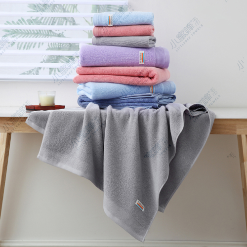 Ribbon Plain Pure Cotton Bath Towel Adult Bathing Bath Towel Super Soft Little Bee Bath Towel Item No.： 017