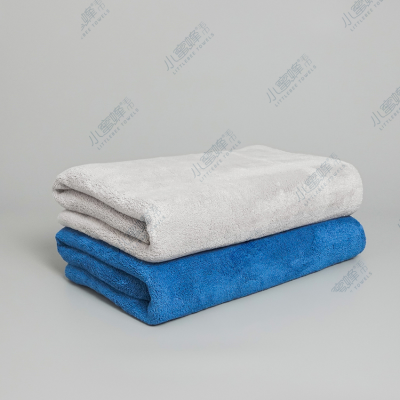 One Piece Dropshipping Warp Knitted Coral Fleece Edge Covered Bath Towel Plain Color Super Absorbent Item No.: 012