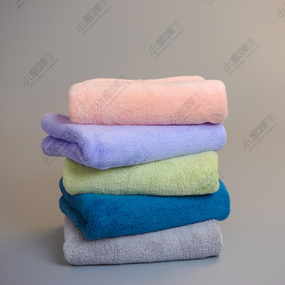 One Piece Dropshipping Hair-Drying Towel Warp Knitted Coral Fleece Edge Plain Color Super Absorbent Item No.: 308