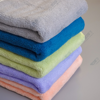 One Piece Dropshipping Warp Knitted Coral Fleece Edging Suit Plain Super Absorbent Bath Towel Towel Square Washcloth