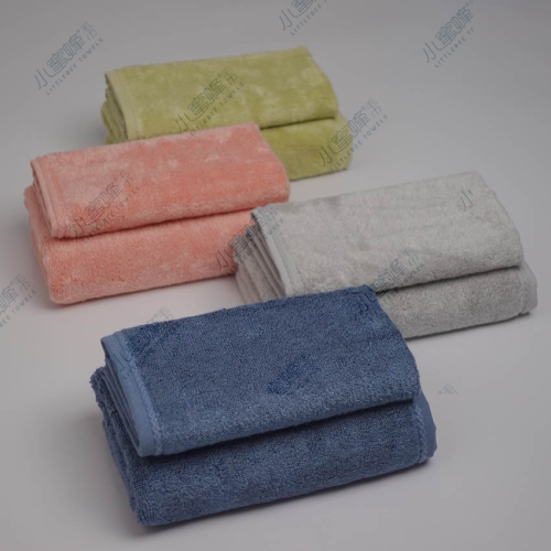 one piece dropshipping bamboo fiber facecloth solid color characteristic edge multi-color bee towel： 717