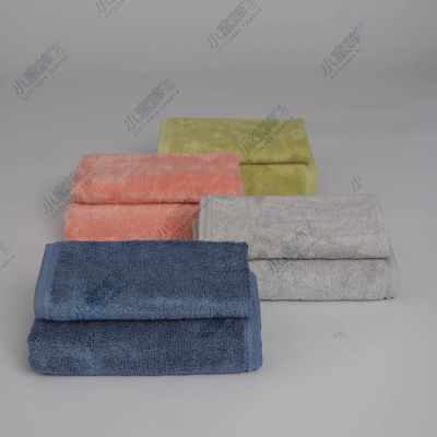 One Piece Dropshipping Bamboo Fiber Facecloth Solid Color Characteristic Edge Multi-Color Bee Bath Towel: 002