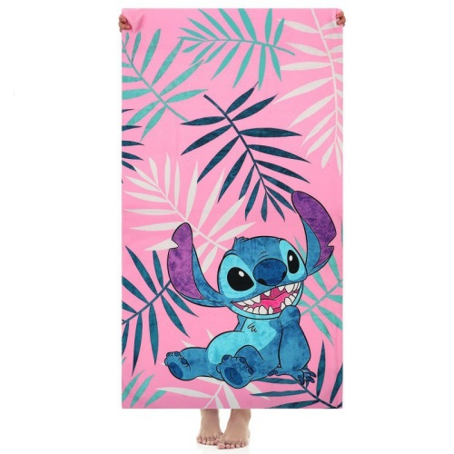 沙滩巾史迪仔动漫沙滩巾超细纤维沙滩巾吸水速干防水防沙浴巾