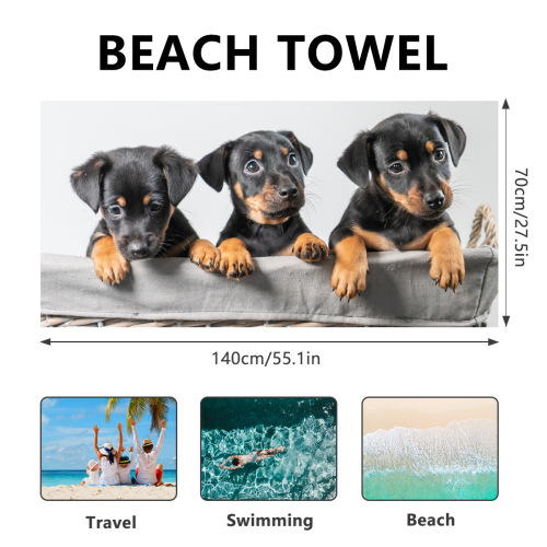 跨境代发超细纤维沙滩毛巾吸水沙滩巾定制印花游泳沙滩浴巾成人款