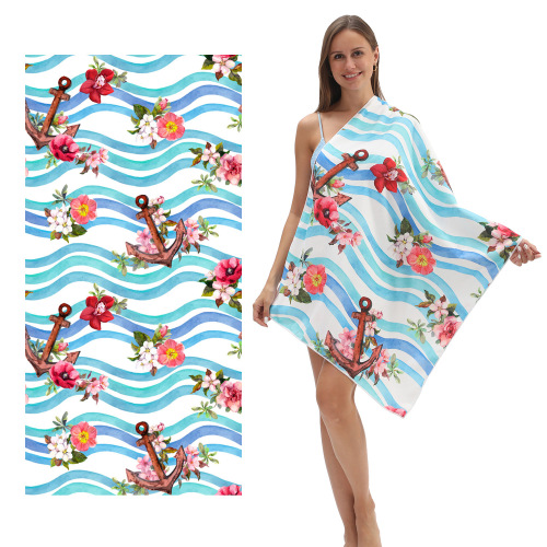 印花浴巾沙滩巾定制游泳吸水海边冲浪毛巾不掉毛户外旅行度假用品