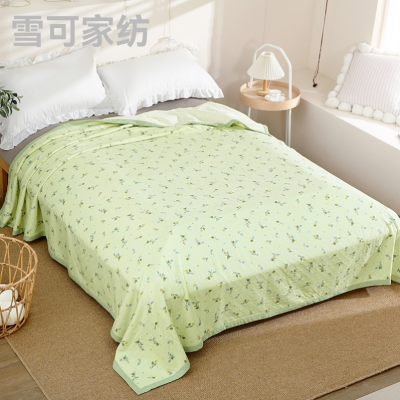 Multifunctional Two-Color Floral Cover Blanket Coral Fleece Soft Blanket Summer Quilt 180*200 Cm200 * 230cm