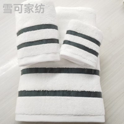 Hotel Towel Embroidery Logo Colored Riband Embroidered 16 Spiral 35*75cm150G 80 * 150cm 700G Custom