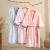 Fabric Two-Tone Bathrobe One Side Floral One Side Coral Fleece Brushed Nightgown Absorbent Home Wear Ladies
