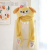 New Plush Thickened Warm Cute Chef Dog Hat Female Autumn and Winter Scarf Gloves Scarf Three-Piece Set