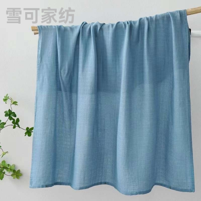 Baby Wraparound Cloth Double-Layer Gauze Cover Blanket Muslin Bamboo Cotton Bath Towel Bath Towel for Children Newborn Package Baby Swaddle