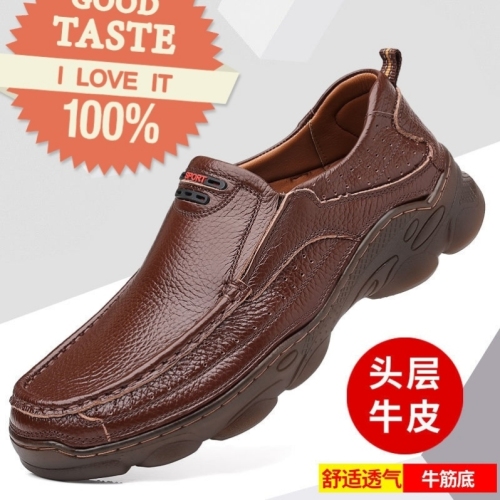 leather shoes men‘s new four seasons men‘s business casual leather shoes leather tendon sole men‘s shoes