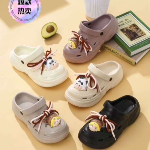 hot sale summer new women‘s hole shoes thick-soled cute cute cartoon characters