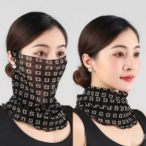 summer scarf women‘s pullover thin sunscreen variety small scarf scarf mask scarf versatile multi-functional collar