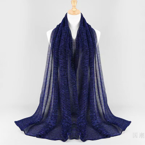 monochrome refreshing scarf shawl spring and summer new breathable fashion gold thread women‘s scarf