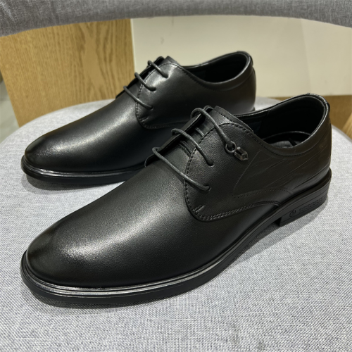 men‘s new four seasons lace-up leather shoes office workers must-have pointed work shoes work shoes formal business leather shoes