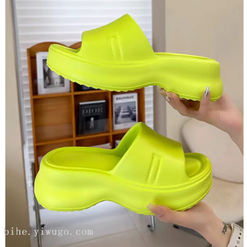 european and american foreign trade style slippers women‘s shoes high heel thick non-slip tasteless summer slippers eva shoes