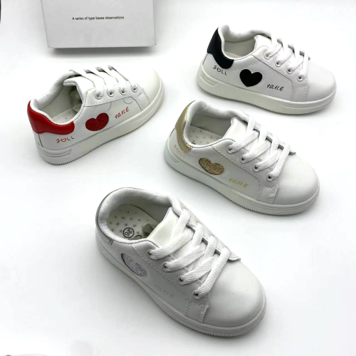 foreign trade custom classic children‘s shoes small and medium children‘s white shoes pu @ any color can be customized