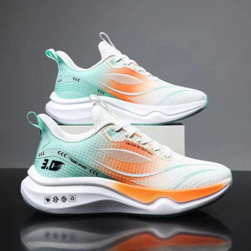 spring and summer new flat knitted shoe uppers trendy fashion casual and lightweight sports running shoes soft bottom cold sticky shoes foreign trade wholesale